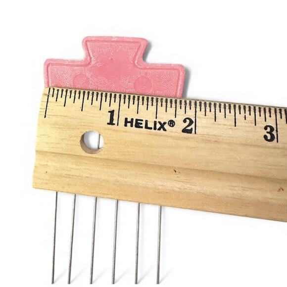 Vintage Goody Pink Hair Pick Comb 6 Metal Prongs Retro Styling Tool USA Made - Picture 6 of 6